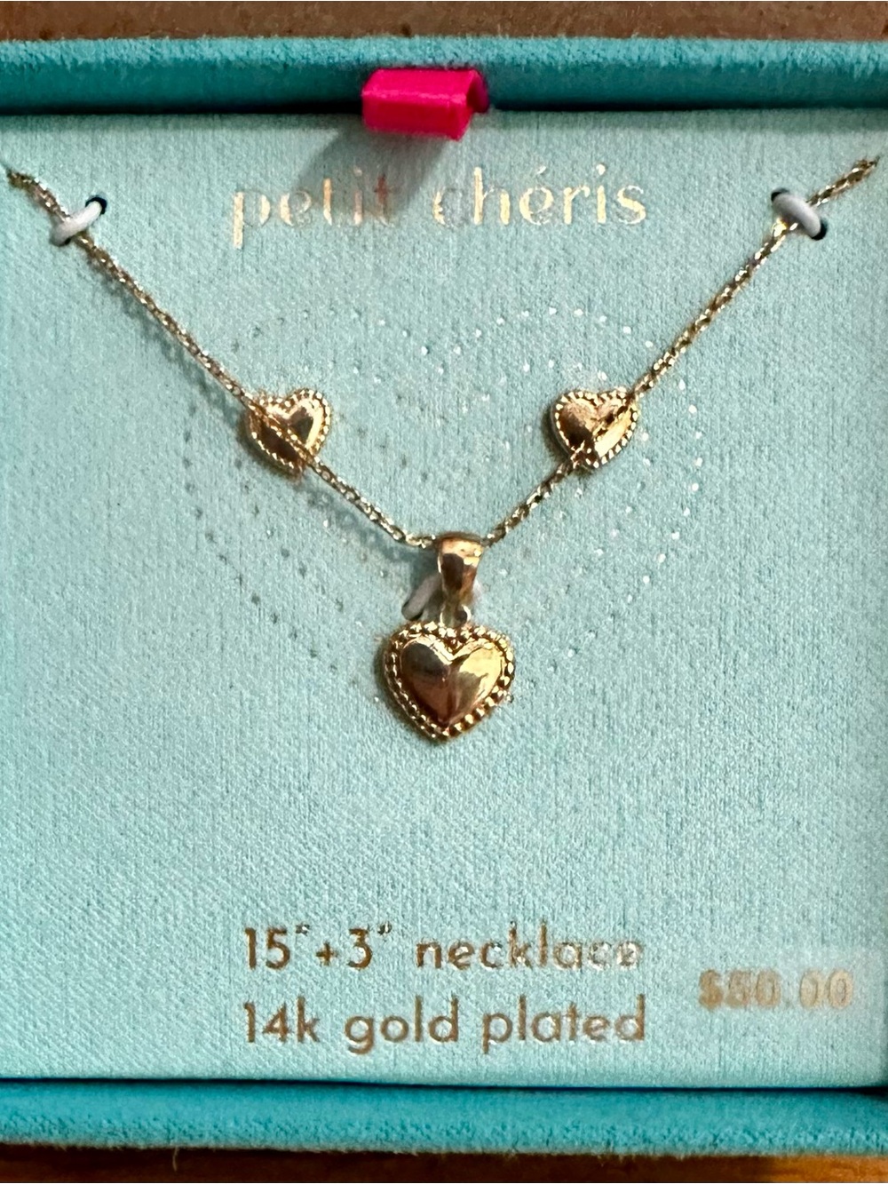 Kids - 14k Gold Plated Heart Pendant Necklace in Gold